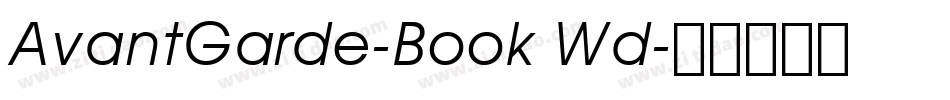 AvantGarde-Book Wd字体转换